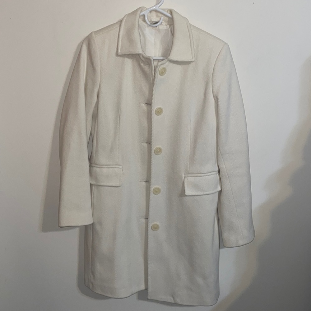 Women’s Mid Length Pea Coat White